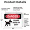 Signmission Guard Dogs On Duty Danger Sign, Vinyl Decal, 14in W x 10in L, 2PK OS-2PACK-DS-D-1014-L-1286 - alternate 6